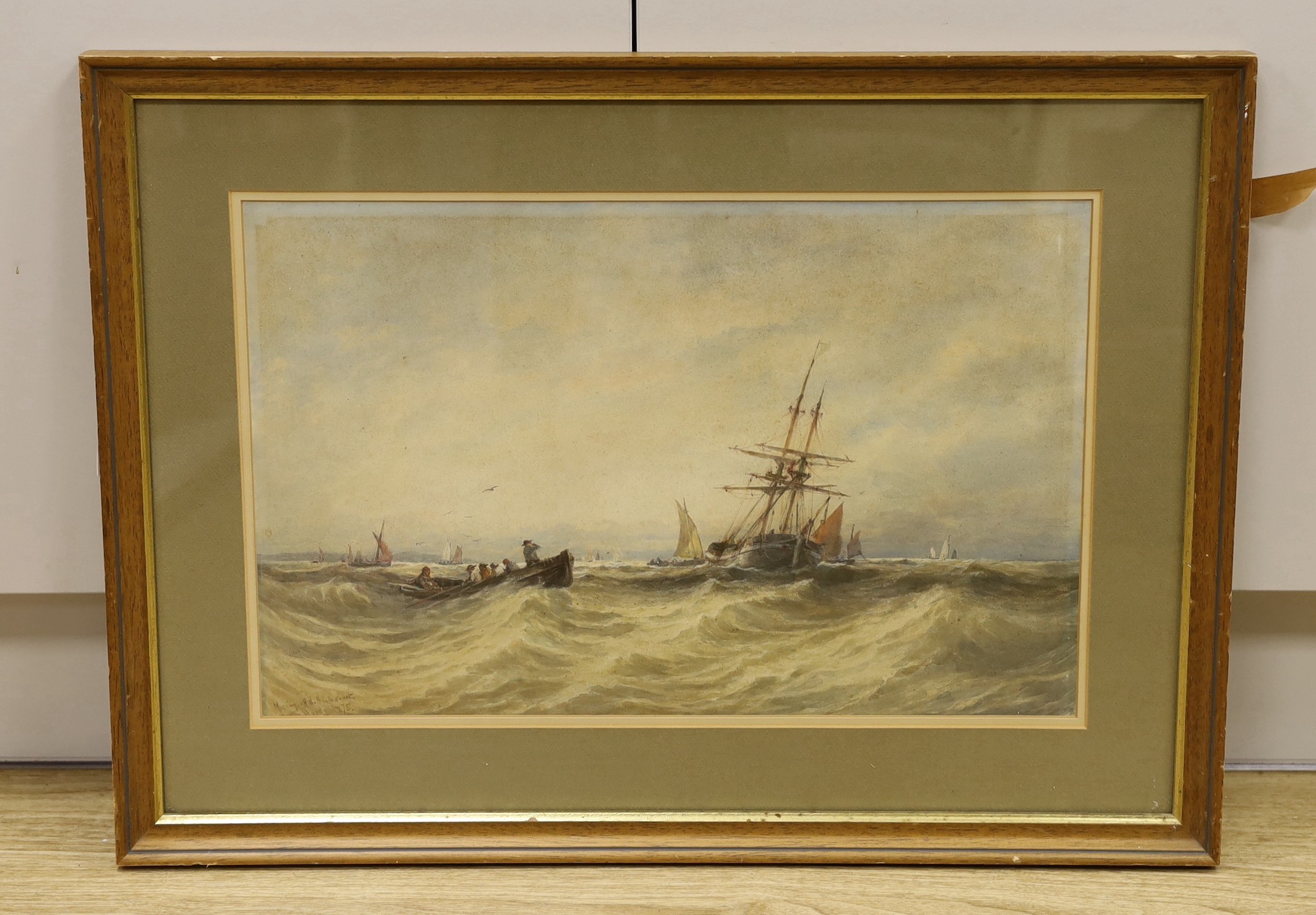 Thomas Bush Hardy (1842-1897), watercolour, 'Morning off the North coast', signed and dated 1878, 33 x 51cm